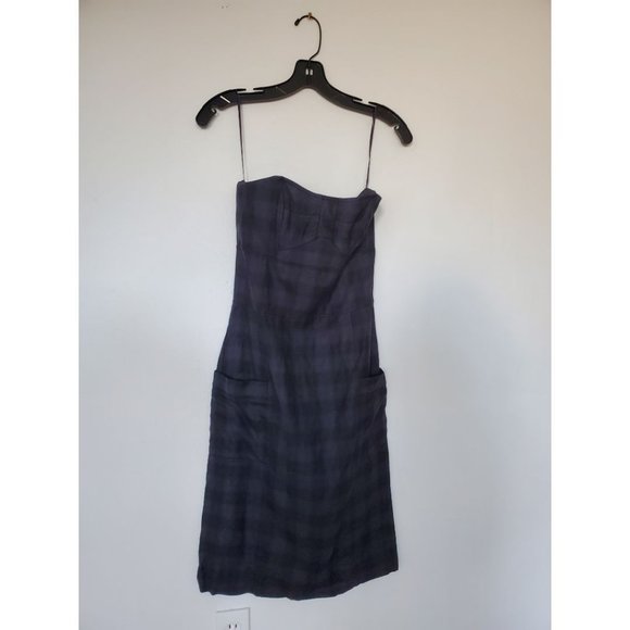 French Connection 100% wool strapless plaid dress (size 6) - Picture 3 of 7